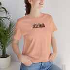 Coffee Crew Cute Graphic Tee — Espresso, Latte & Mocha Cartoon Shirt