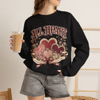 Vintage-Sweatshirt mit Rundhalsausschnitt zum Valentinstag – „All Heart“ romantisches Motiv