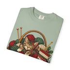 Cat in Yarn Basket T‑Shirt — Cozy Holiday Knitting Cat Tee