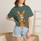 Autumn Bunny Tee — Cozy Fall Rabbit with Scarf & Hot Cocoa