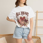 All Heart Vintage Floral Tee — "All Heart" Graphic T-Shirt