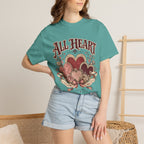 All Heart Vintage Floral Tee — "All Heart" Graphic T-Shirt
