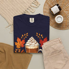 Pumpkin Spice Latte T-Shirt — Autumn Coffee Fall Leaves Tee