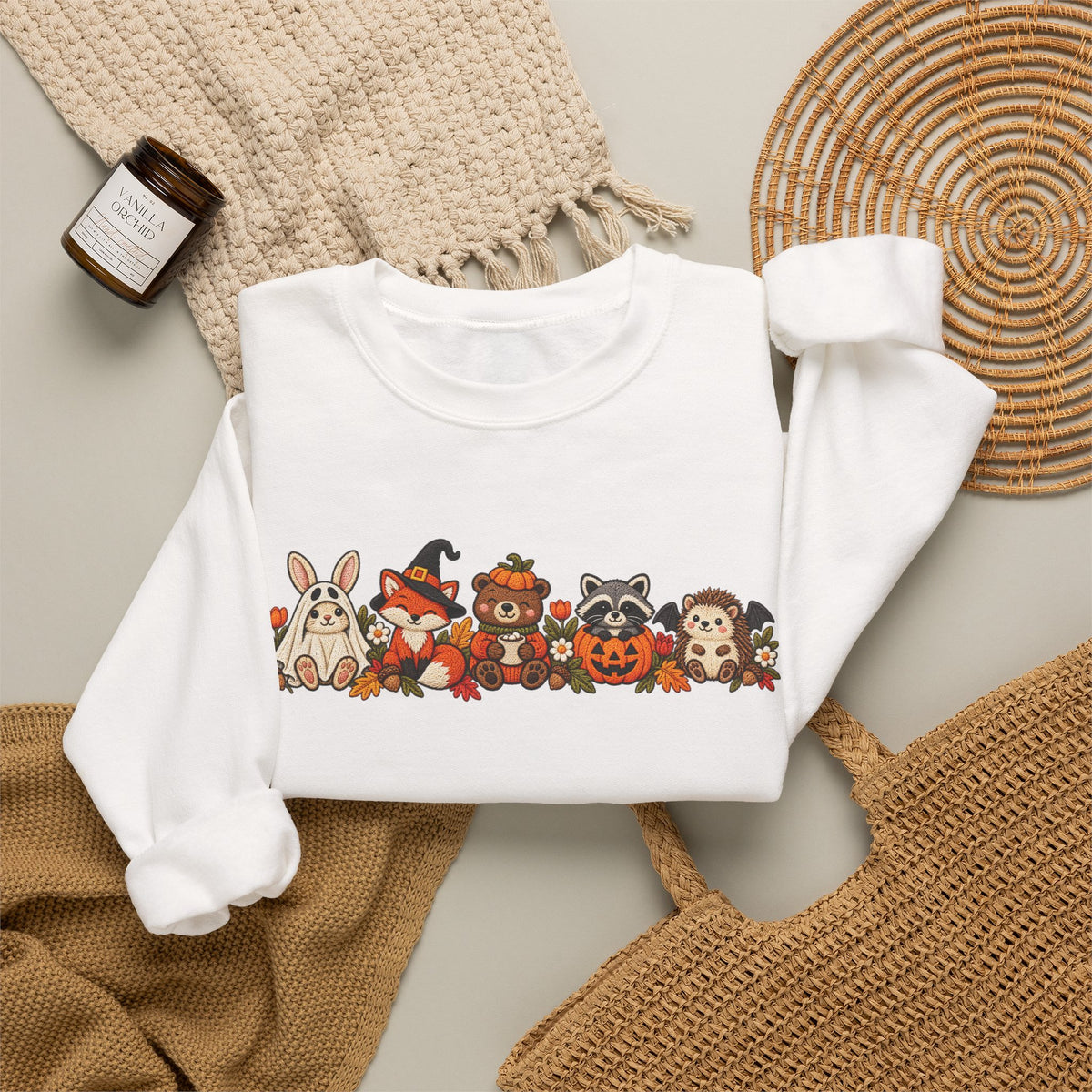 Cute Fall Animals Crewneck Sweatshirt