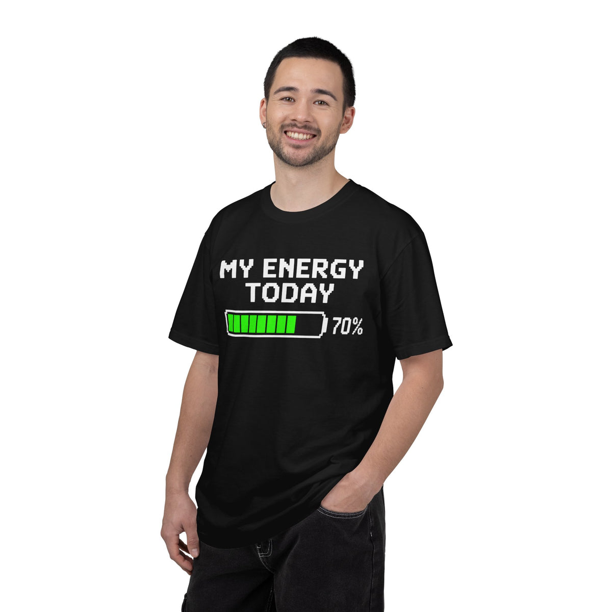 Loading Bar T-Shirt — Minimal Neon Green Progress Graphic Tee