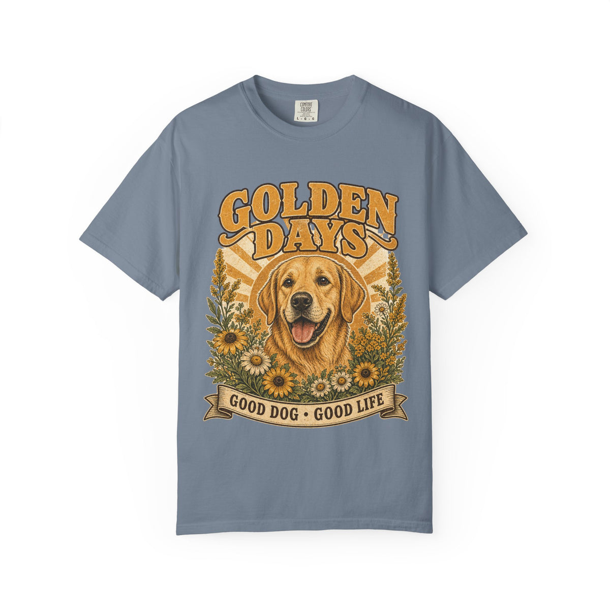 Golden Days Golden Retriever T-Shirt — "Good Dog • Good Life" Graphic Tee