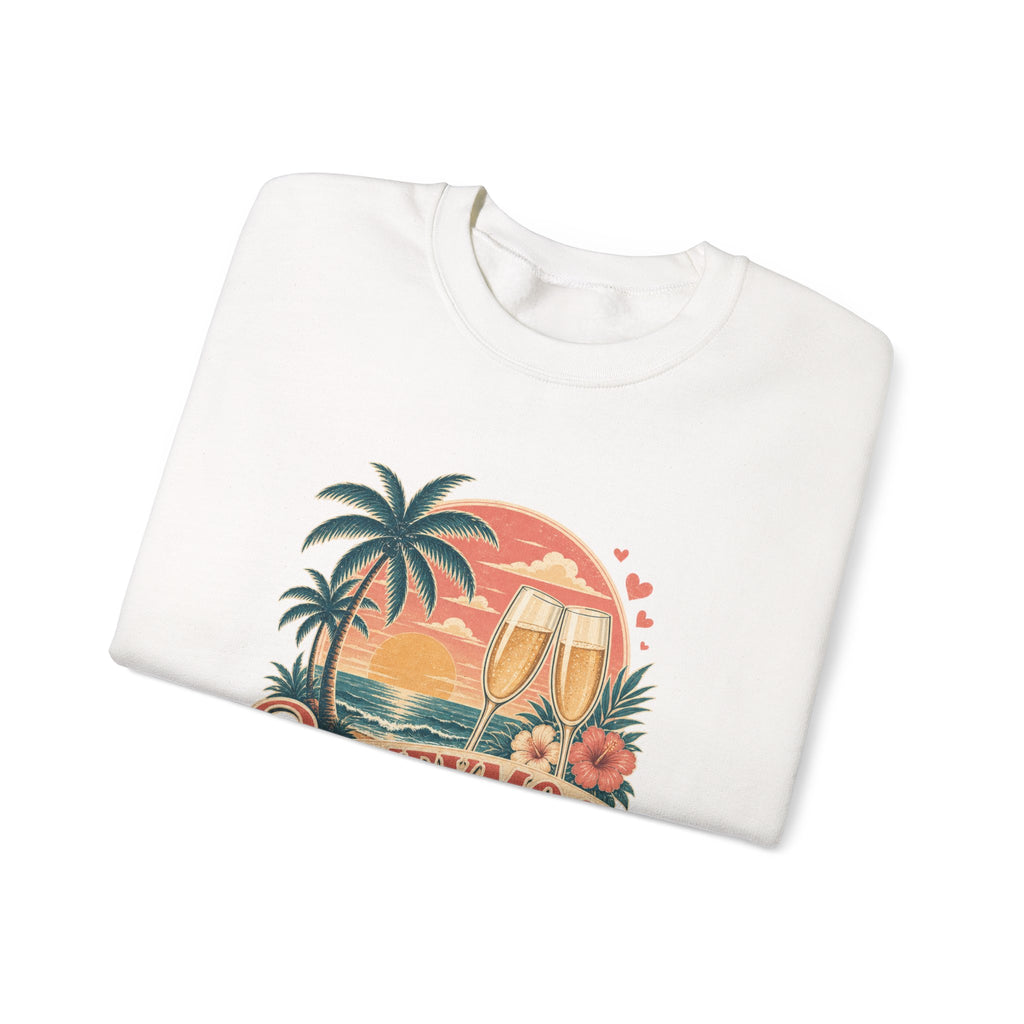 Honeymoon Mode Sweatshirt – Tropical Sunset Couples Crewneck
