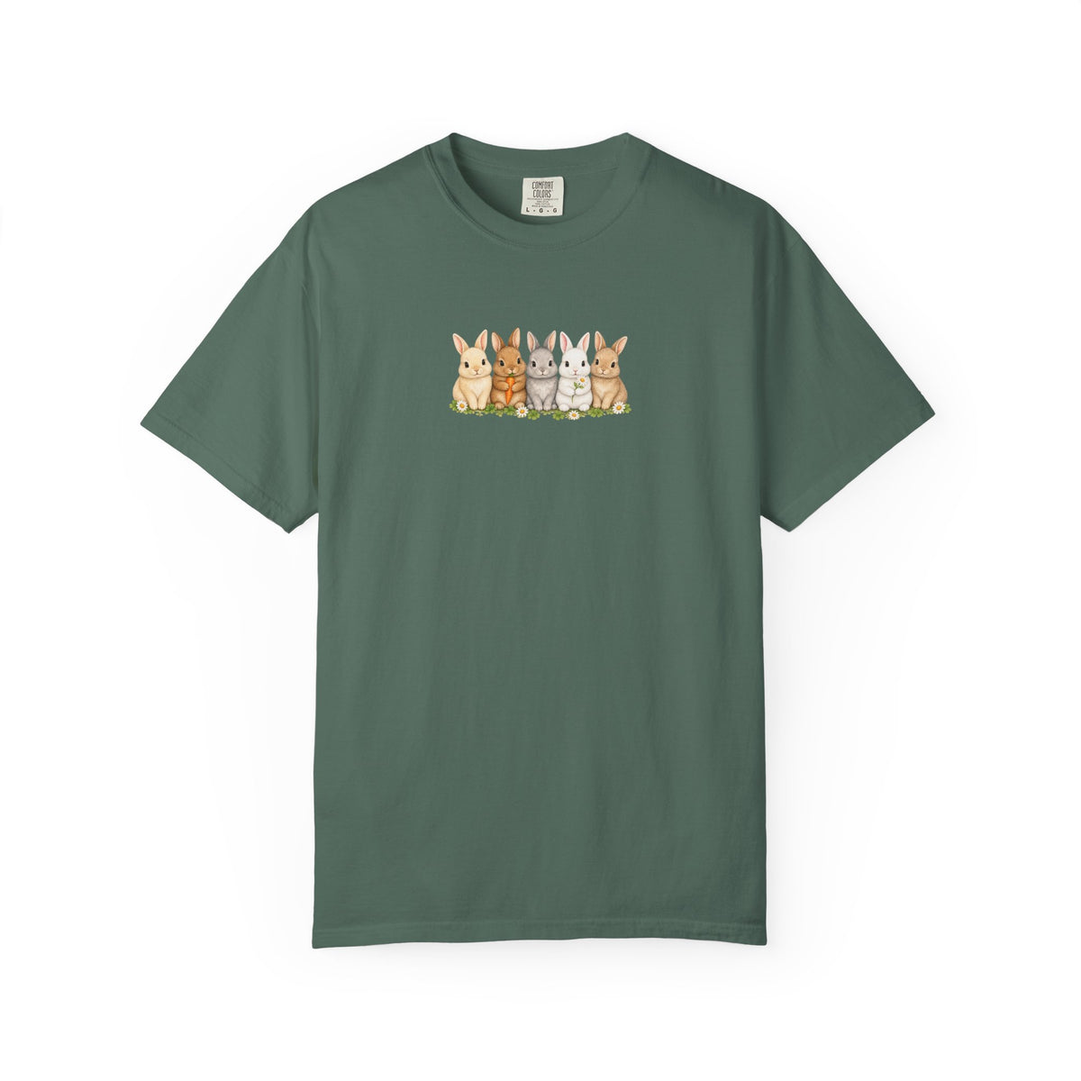 Bunny Row T‑Shirt — Cute Watercolor Rabbits Graphic Tee