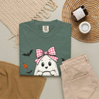 Cute Halloween Ghost T-Shirt — Trick-or-Treat Pumpkin & Bats