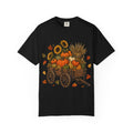 T-Shirt „Herbsternte-Wagen“ — Kürbis & Sonnenblume Herbst-T-Shirt