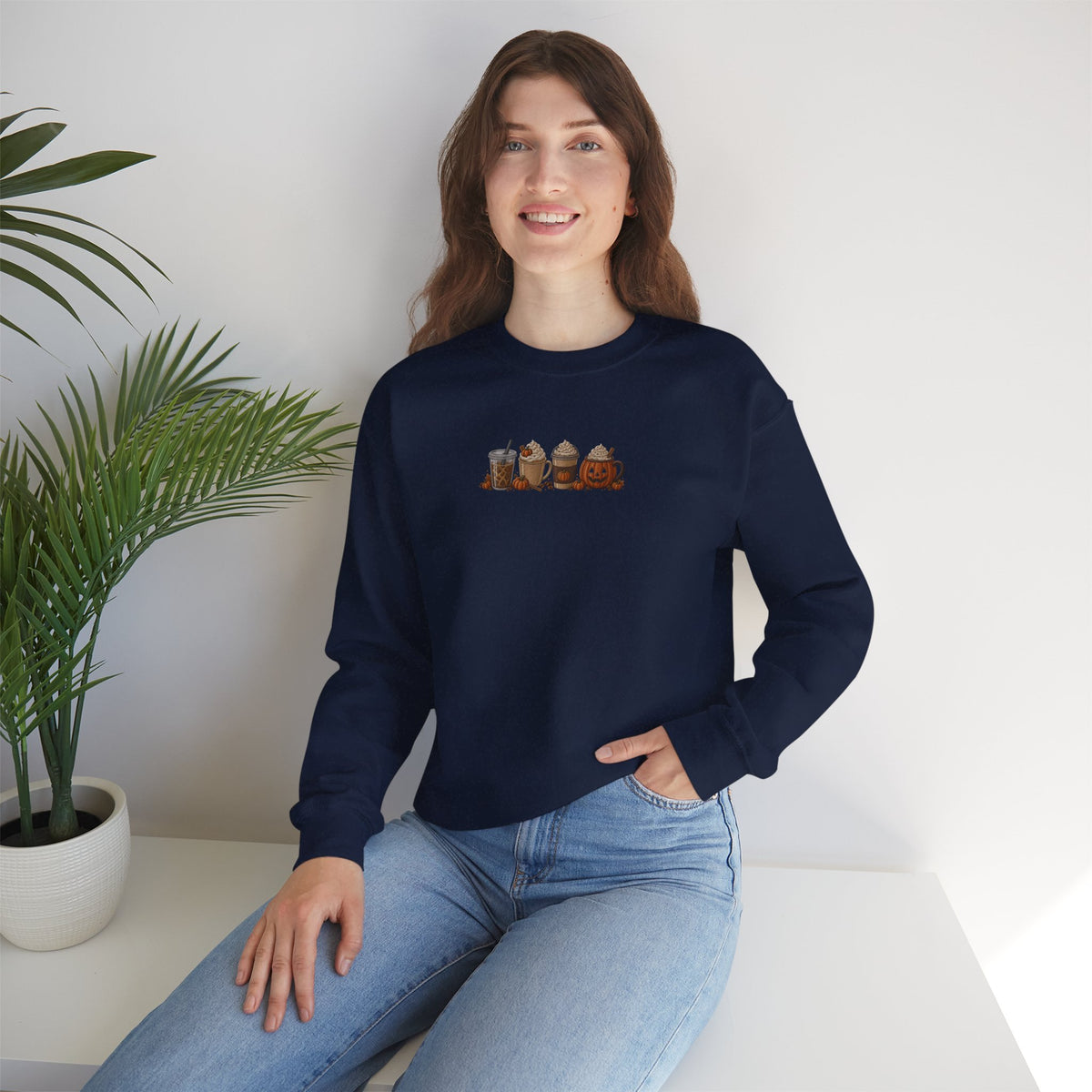 Cozy Camping Crewneck Sweatshirt — Niedliches Cartoon-Lagerfeuer-Freunde-Design
