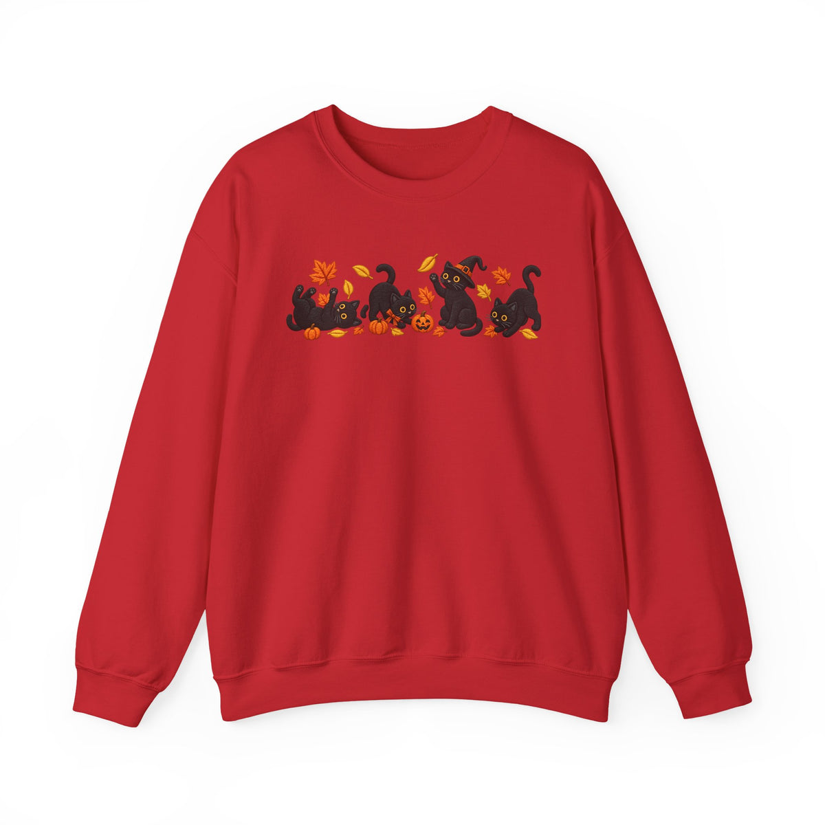 Autumn Play Black Cats Crewneck Sweatshirt