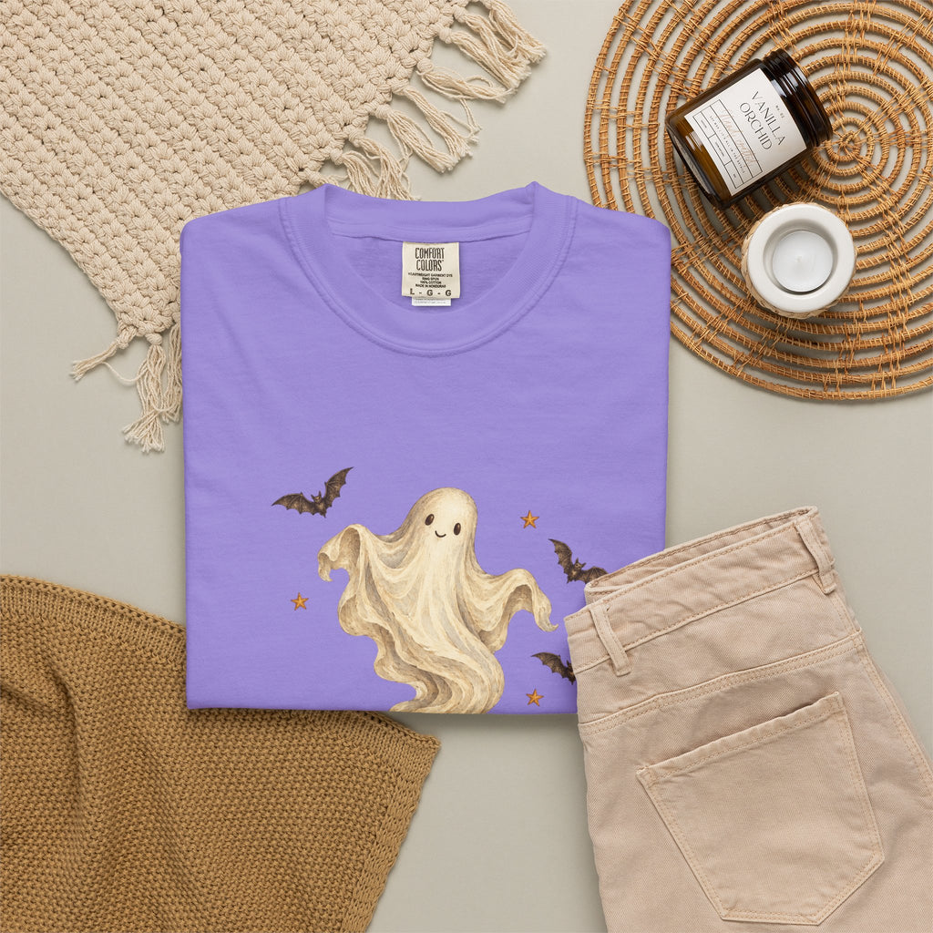 Halloween Ghost in Jack-O'-Lantern T-Shirt
