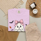 Cute Halloween Ghost T-Shirt — Trick-or-Treat Pumpkin & Bats