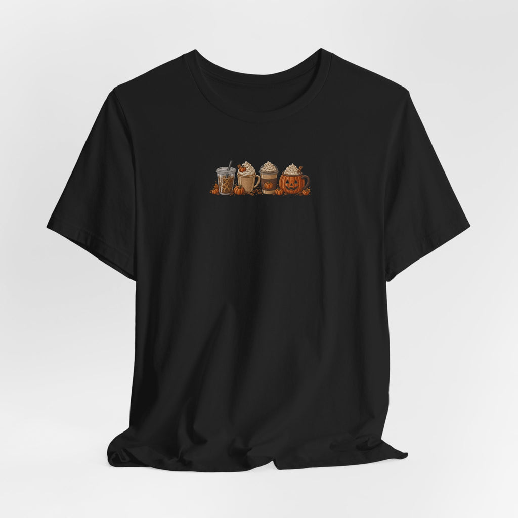 Coffee Crew Cute Graphic Tee — Espresso, Latte & Mocha Cartoon Shirt