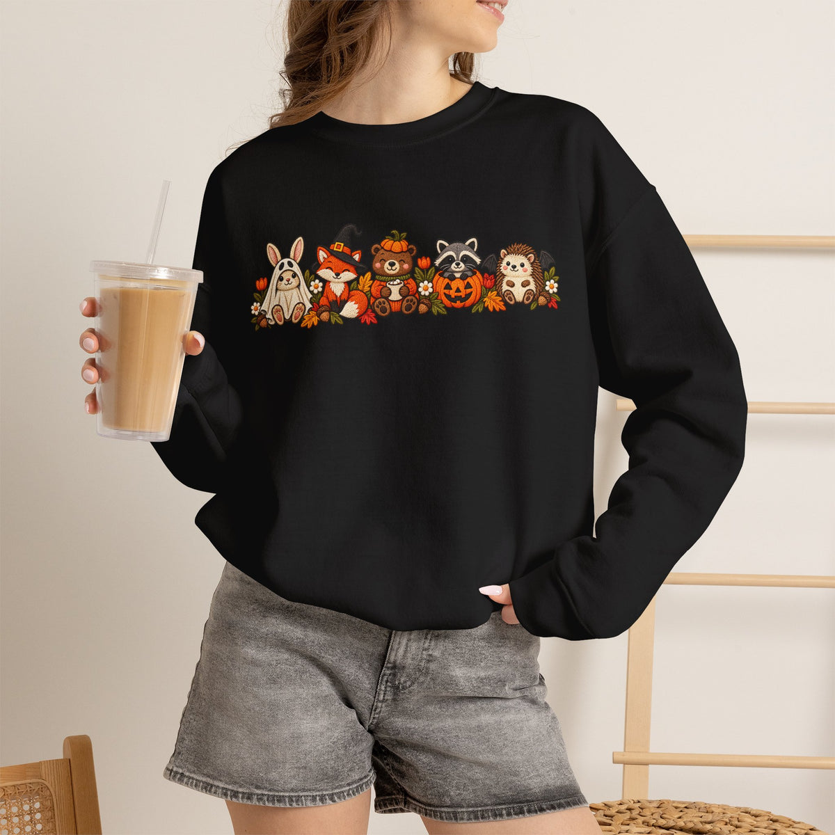 Cute Fall Animals Crewneck Sweatshirt