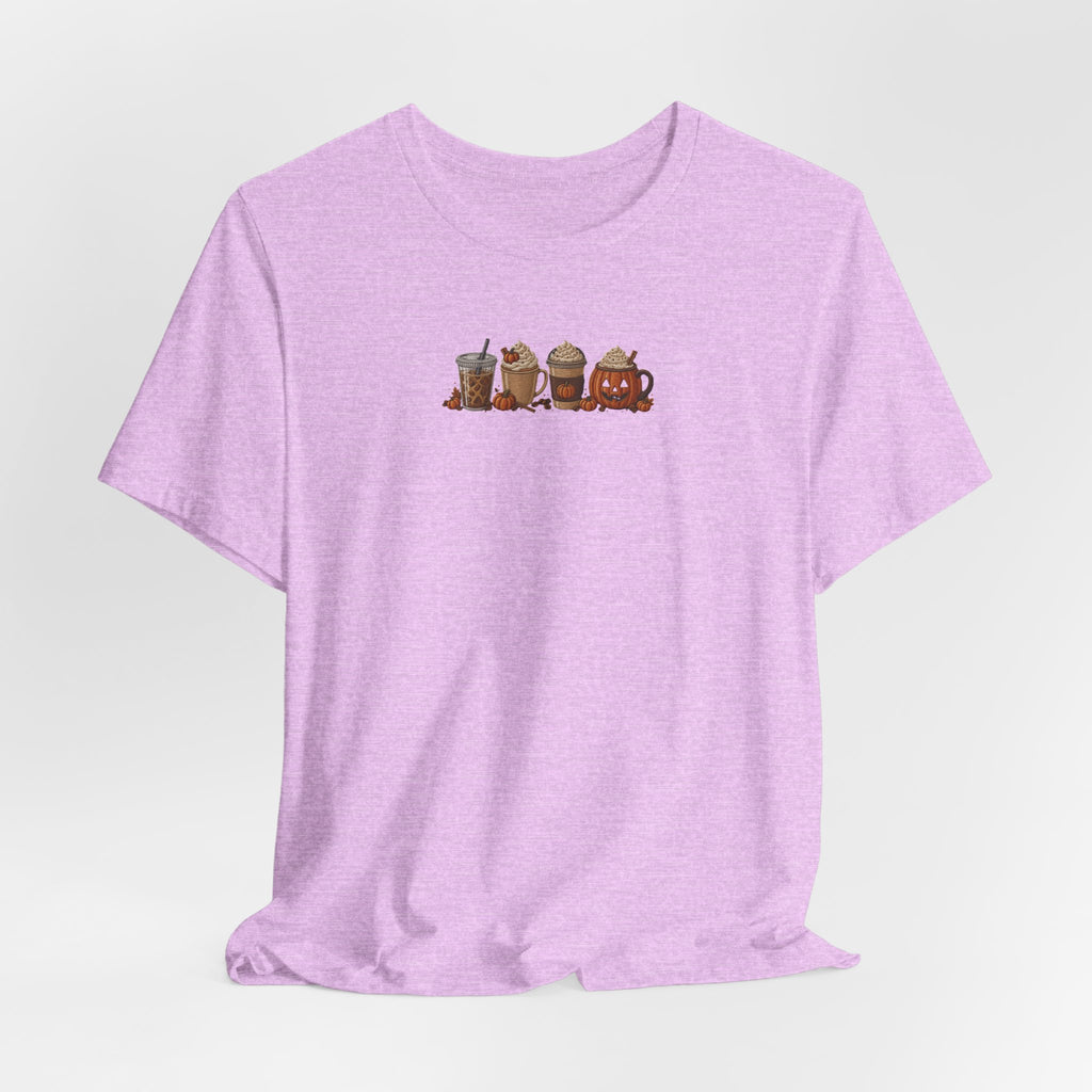 Coffee Crew Cute Graphic Tee — Espresso, Latte & Mocha Cartoon Shirt