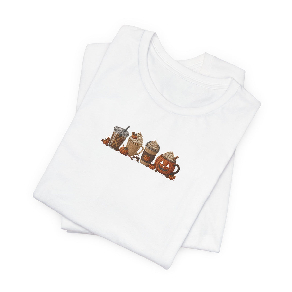 Coffee Crew Cute Graphic Tee — Espresso, Latte & Mocha Cartoon Shirt
