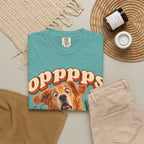 Oops Puppy T-Shirt — Cute Dog Spilling Coffee Graphic Tee