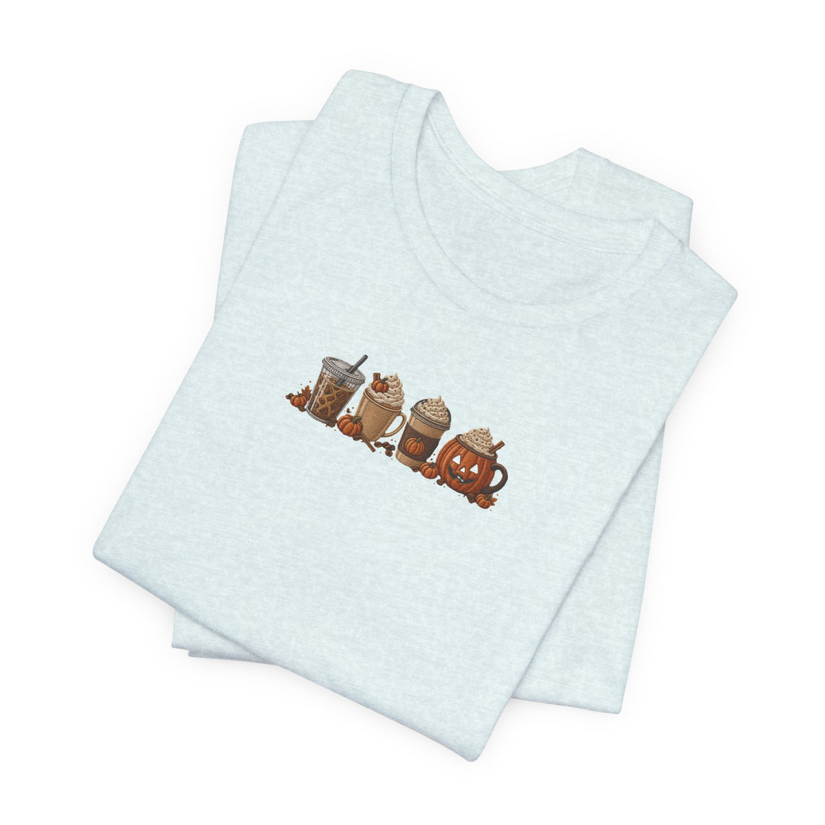 Coffee Crew Cute Graphic Tee — Espresso, Latte & Mocha Cartoon Shirt
