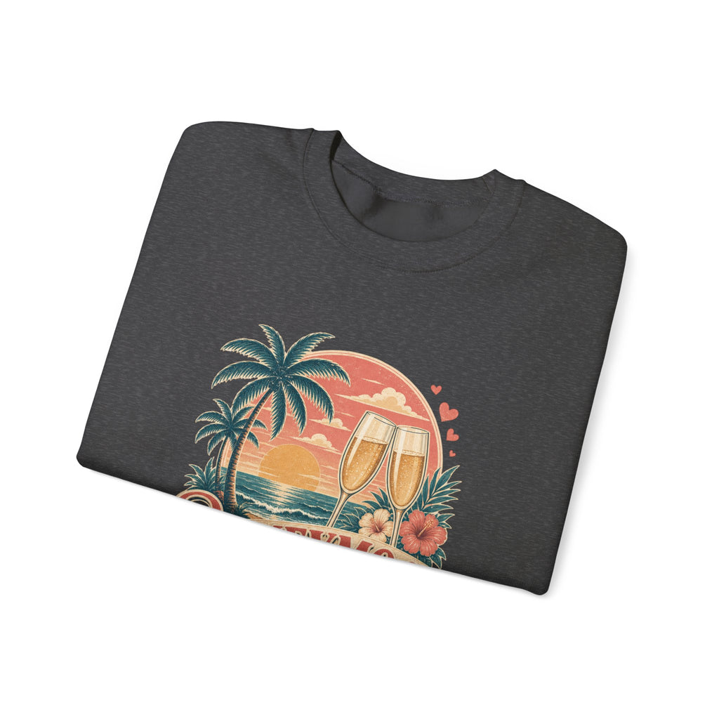 Honeymoon Mode Sweatshirt – Tropical Sunset Couples Crewneck