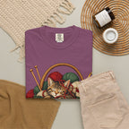 Cat in Yarn Basket T‑Shirt — Cozy Holiday Knitting Cat Tee
