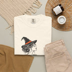 Her Human Witch Tee — Halloween Witch & Dog Graphic T-Shirt