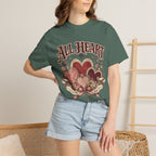 All Heart Vintage Floral Tee — "All Heart" Graphic T-Shirt