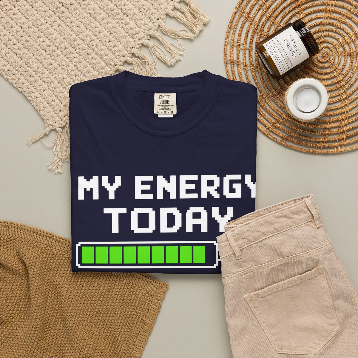 My Energy Today 90% Battery Graphic T-Shirt
