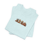 Coffee Crew Cute Graphic Tee — Espresso, Latte & Mocha Cartoon Shirt