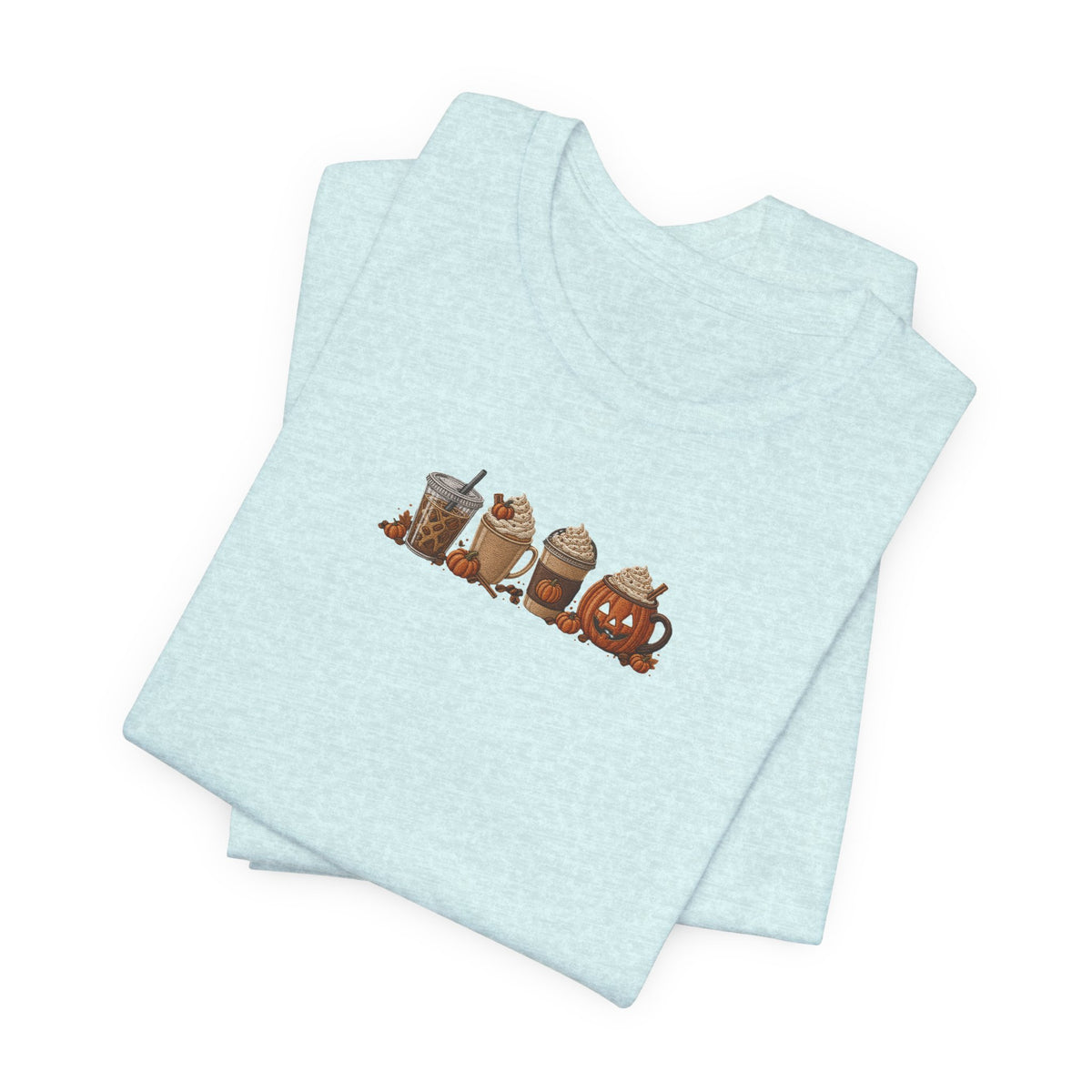Coffee Crew Cute Graphic Tee — Espresso, Latte & Mocha Cartoon Shirt