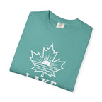 Lake Ontario T-Shirt — Retro Maple Leaf Sunset Graphic