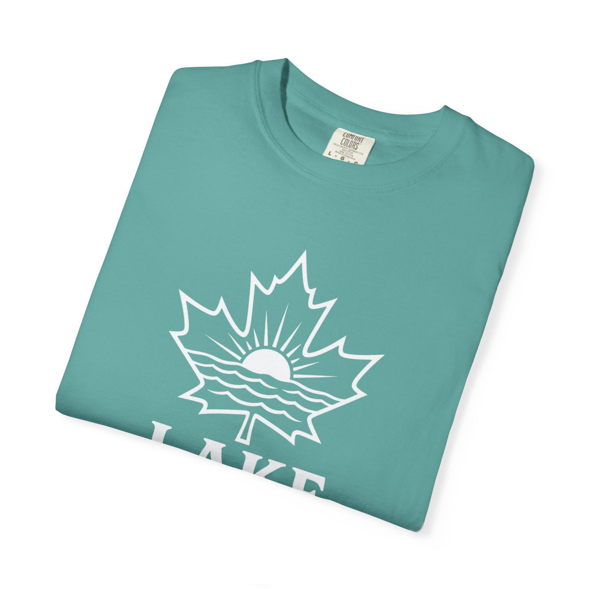 Lake Ontario T-Shirt — Retro Maple Leaf Sunset Graphic