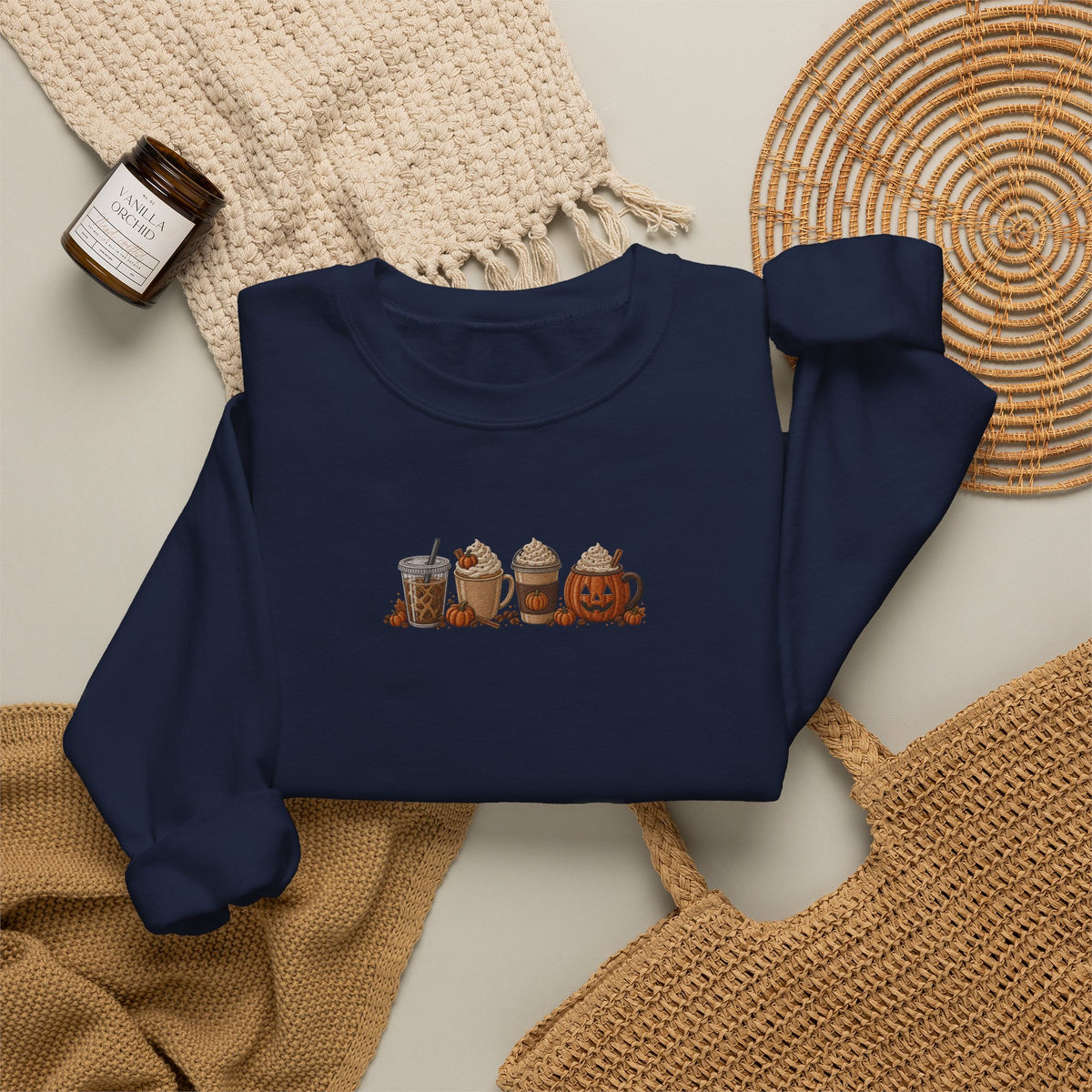 Cozy Camping Crewneck Sweatshirt — Niedliches Cartoon-Lagerfeuer-Freunde-Design