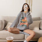 Honeymoon Mode Sweatshirt – Tropical Sunset Couples Crewneck