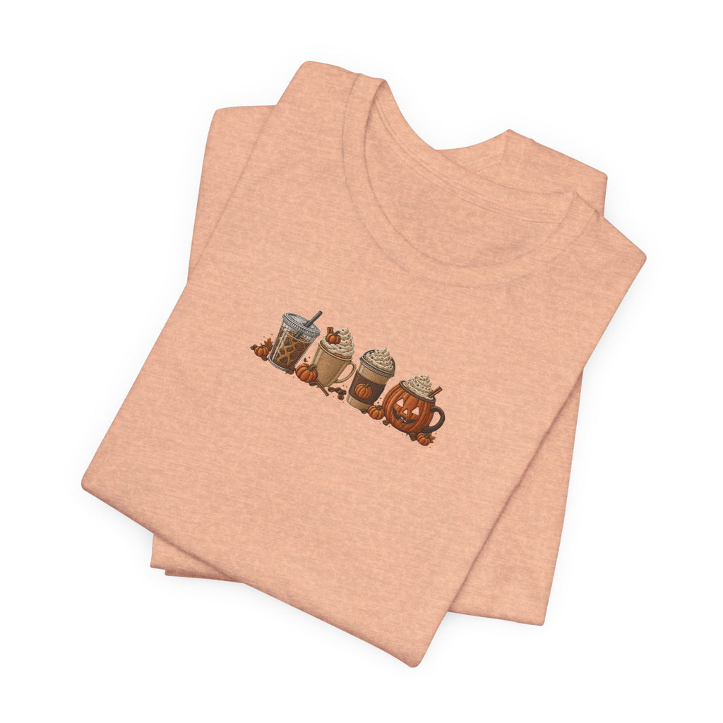 Coffee Crew Cute Graphic Tee — Espresso, Latte & Mocha Cartoon Shirt