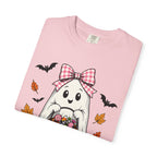 Cute Halloween Ghost T-Shirt — Trick-or-Treat Pumpkin & Bats