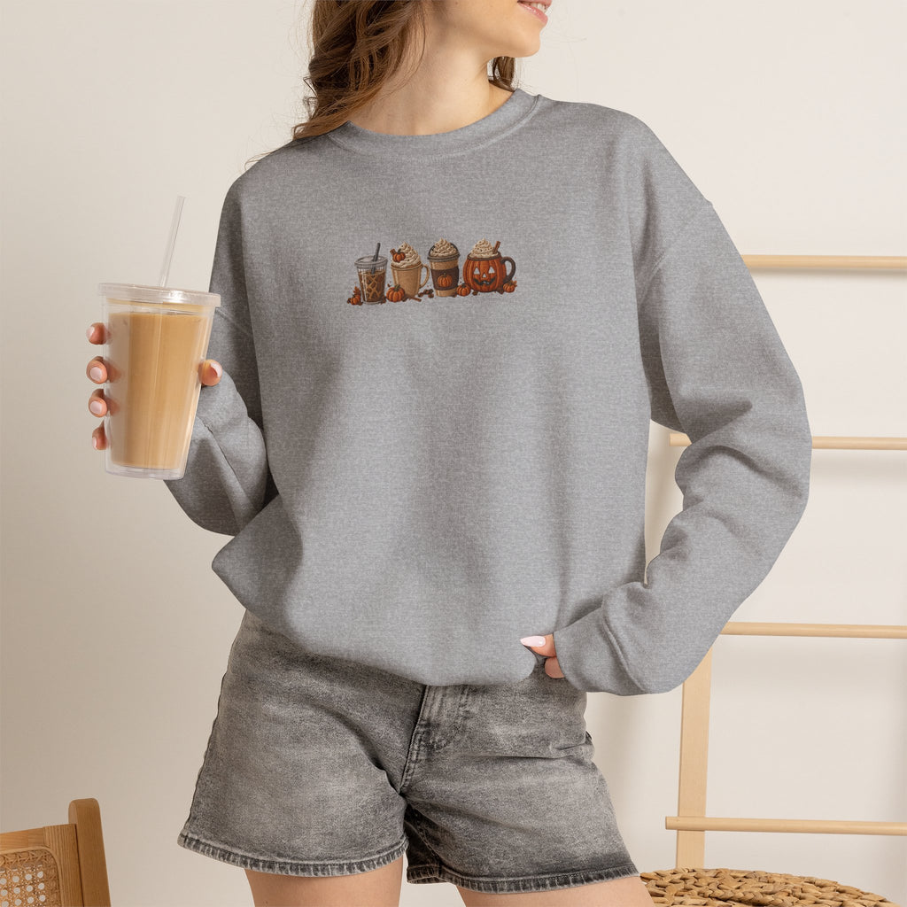 Cozy Camping Crewneck Sweatshirt — Niedliches Cartoon-Lagerfeuer-Freunde-Design