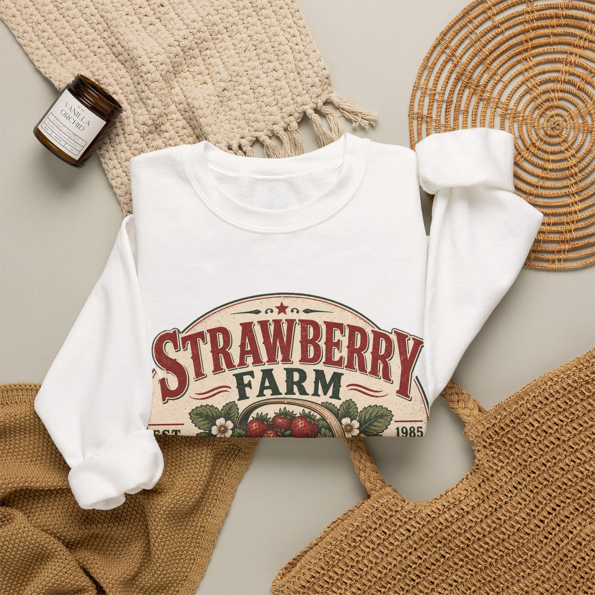Strawberry Farm 'Picked With Love' Crewneck Sweatshirt