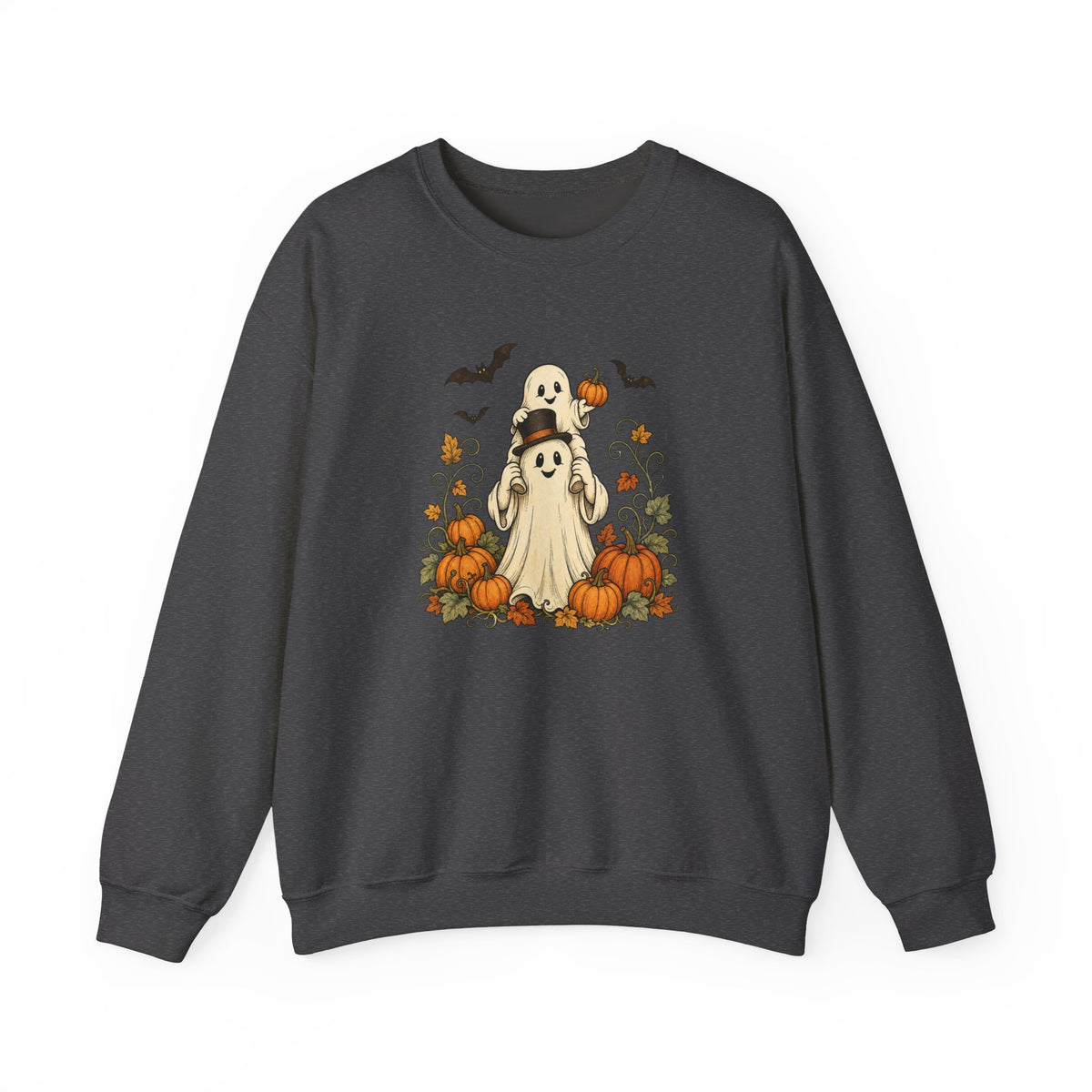 Halloween Pumpkin Ghost Crewneck Sweatshirt