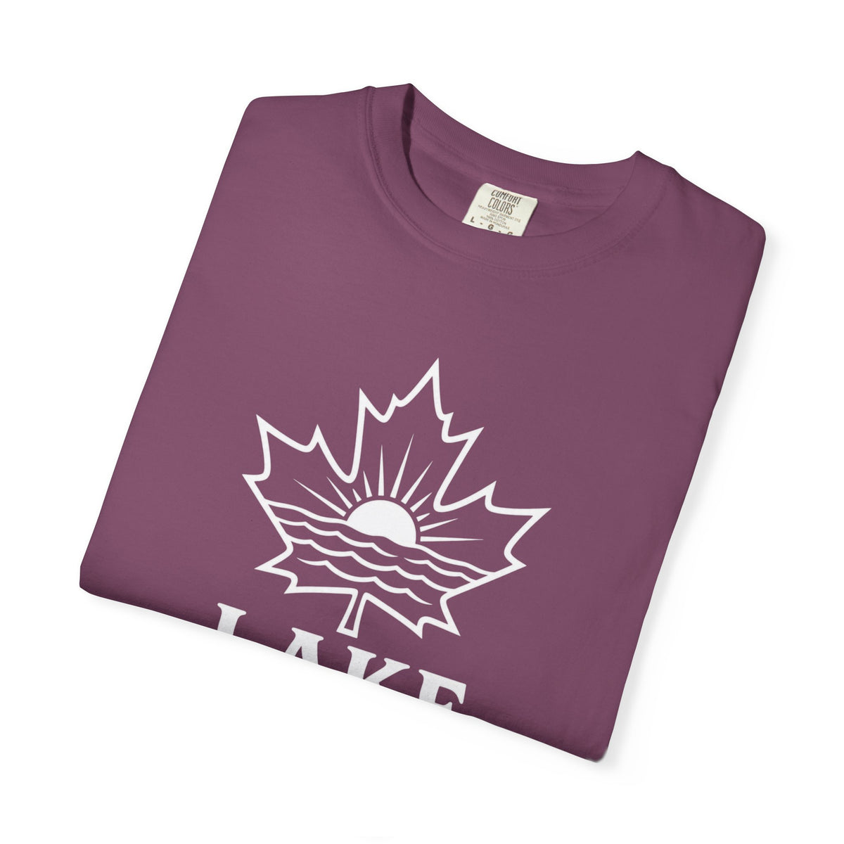 Lake Ontario T-Shirt — Retro Maple Leaf Sunset Graphic