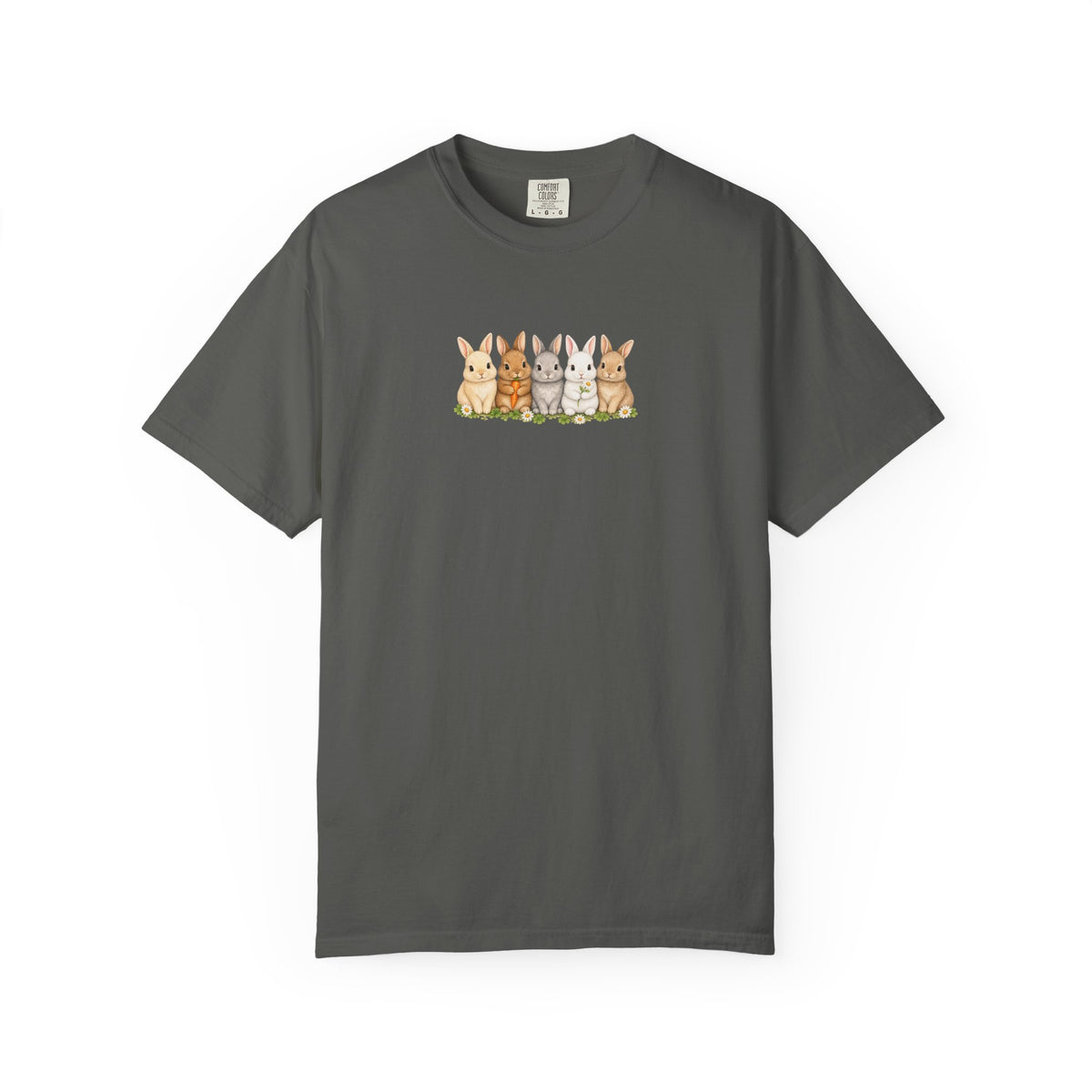 Bunny Row T‑Shirt — Cute Watercolor Rabbits Graphic Tee