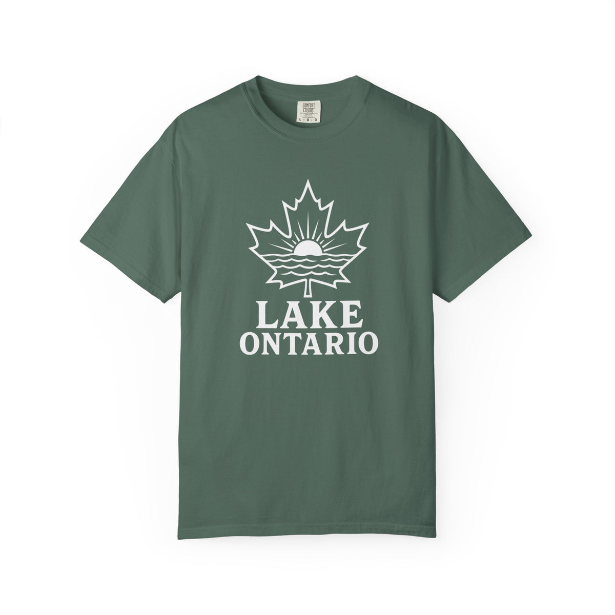 Lake Ontario T-Shirt — Retro Maple Leaf Sunset Graphic