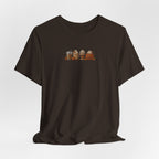 Coffee Crew Cute Graphic Tee — Espresso, Latte & Mocha Cartoon Shirt