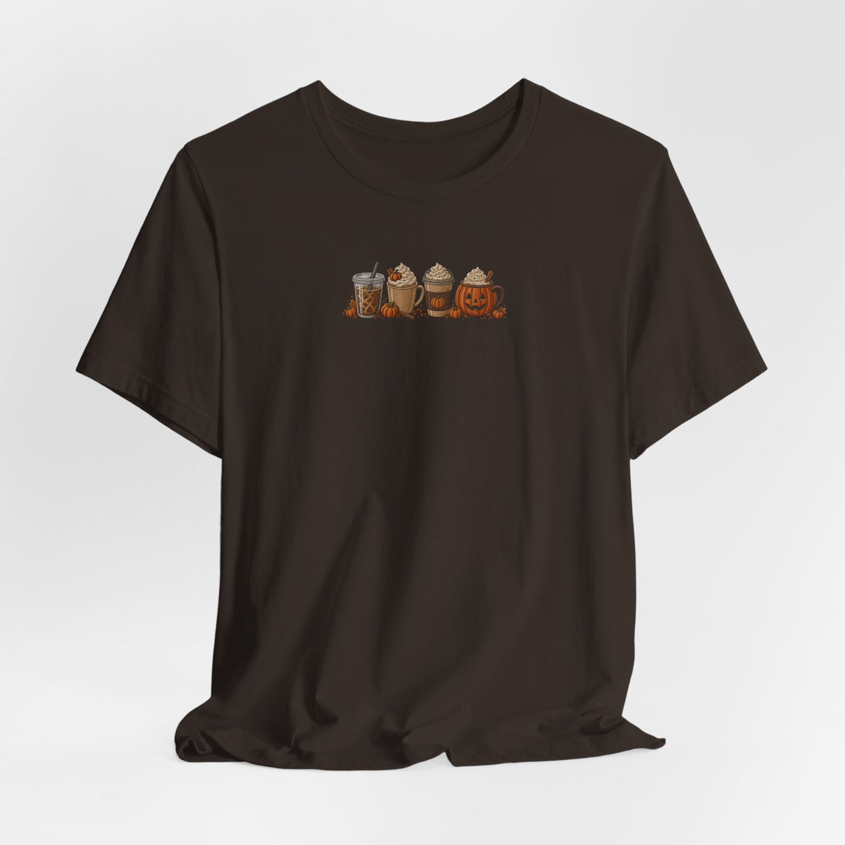 Coffee Crew Cute Graphic Tee — Espresso, Latte & Mocha Cartoon Shirt