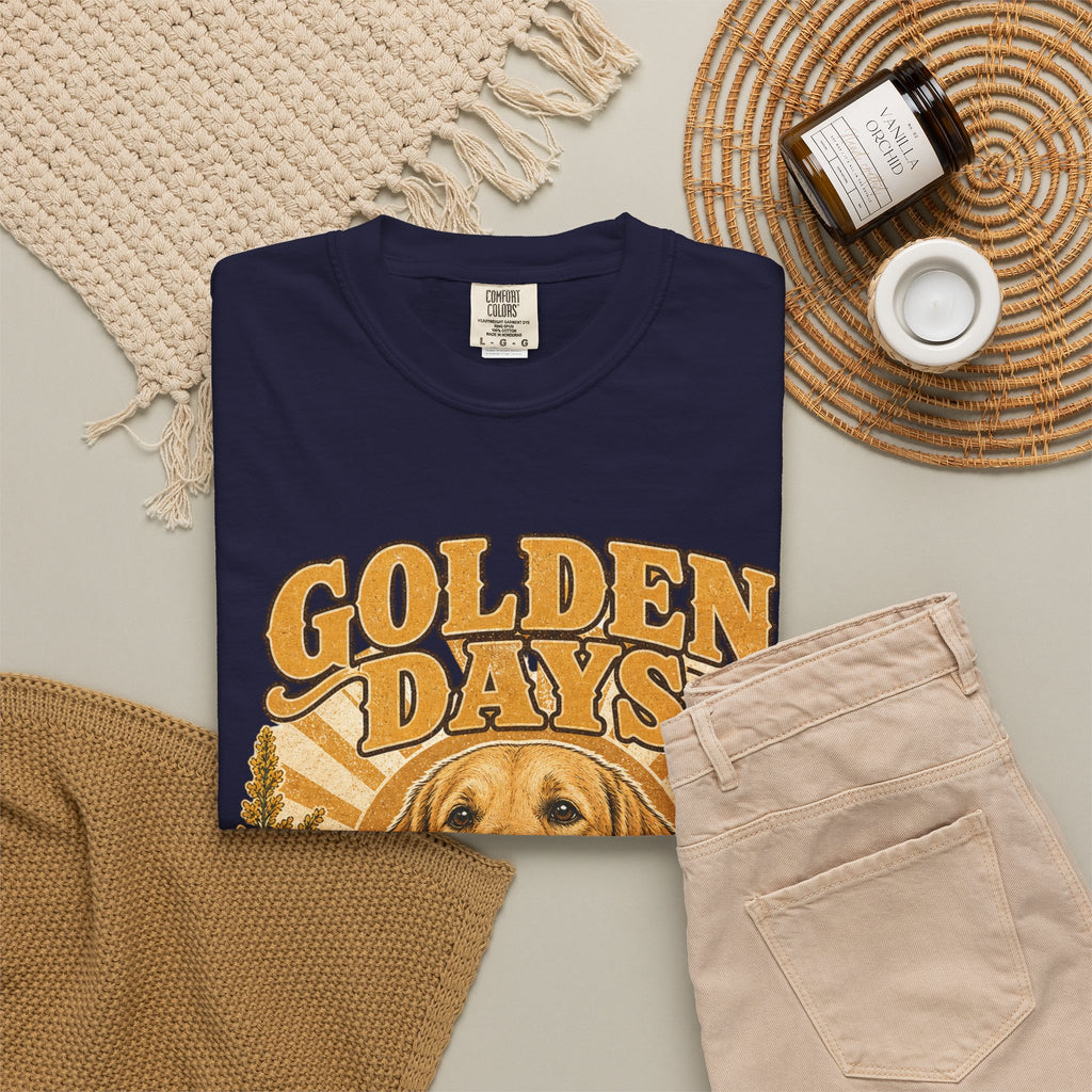 Golden Days Golden Retriever T-Shirt — "Good Dog • Good Life" Graphic Tee