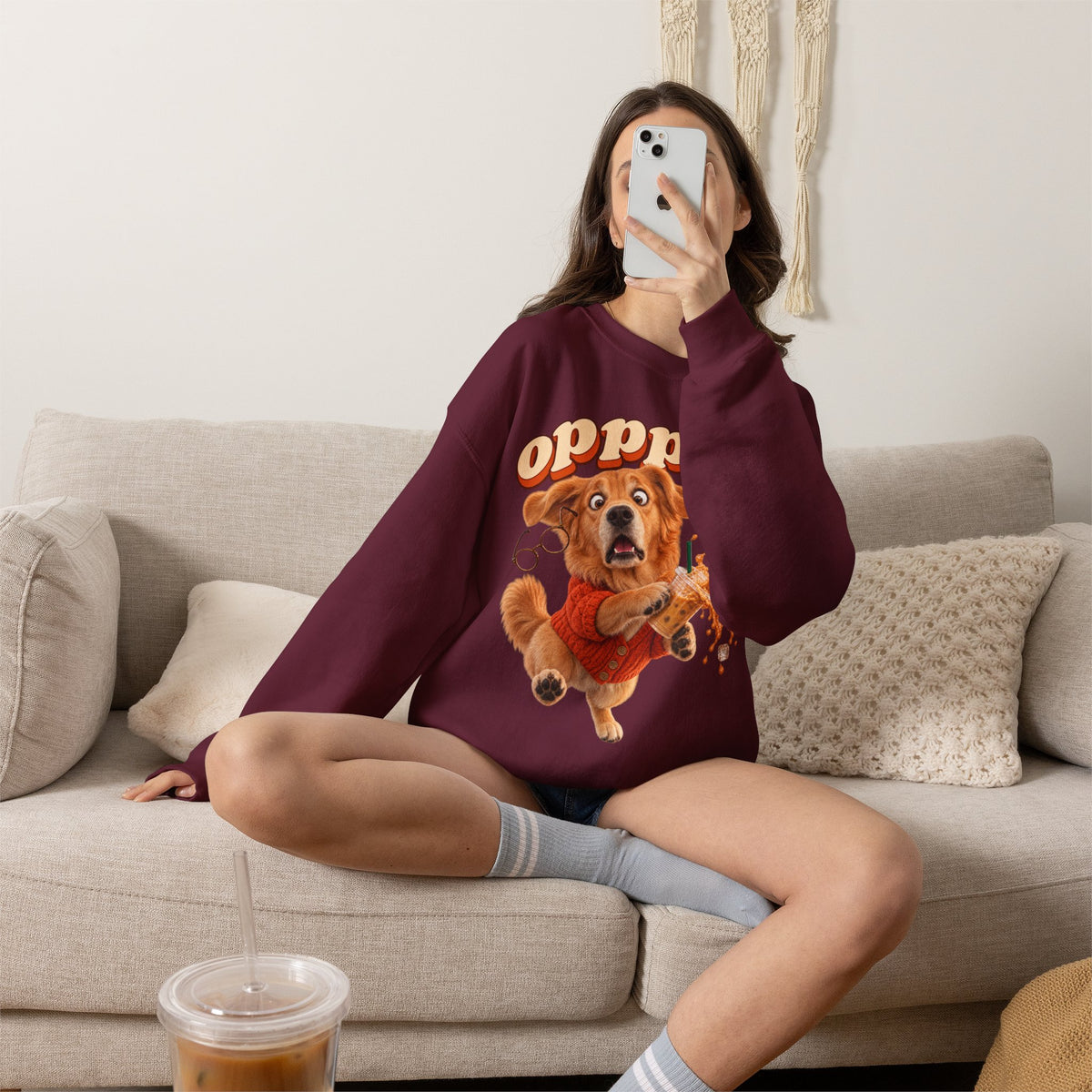 Oops! Puppy Mess Graphic Sweatshirt