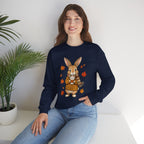 Autumn Bunny Sweatshirt – Cozy Fall Rabbit Holding Coffee
