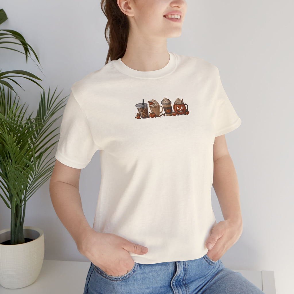Coffee Crew Cute Graphic Tee — Espresso, Latte & Mocha Cartoon Shirt