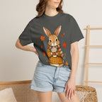 Autumn Bunny Tee — Cozy Fall Rabbit with Scarf & Hot Cocoa